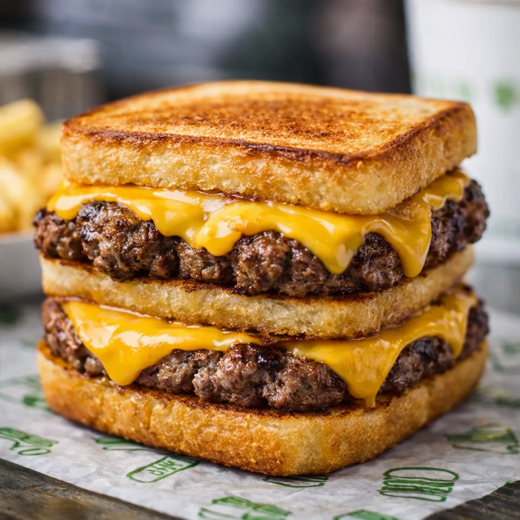 Grilled Cheese Burger Patty Melt